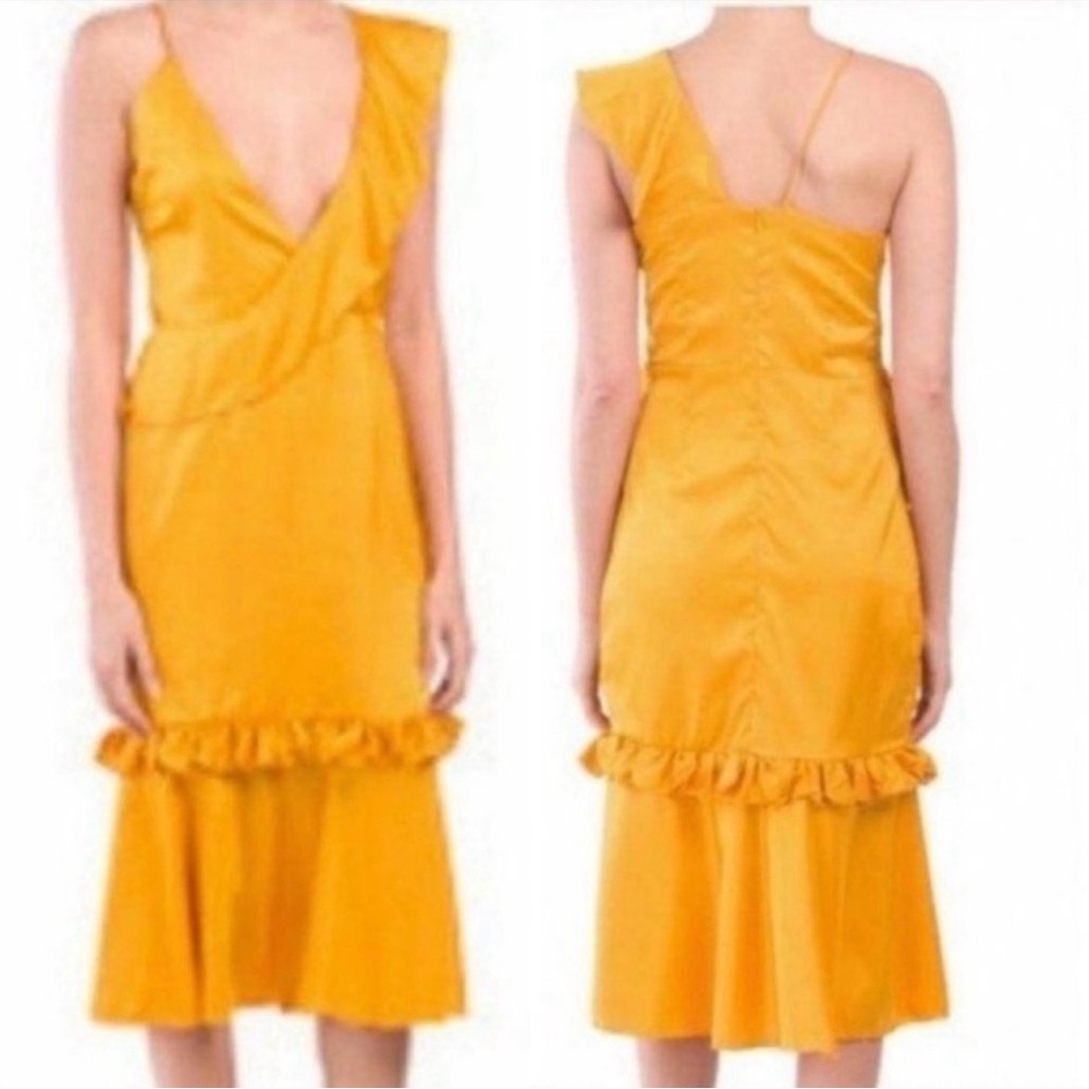 VONE Yuli Anthropologie Gold Ruffle
